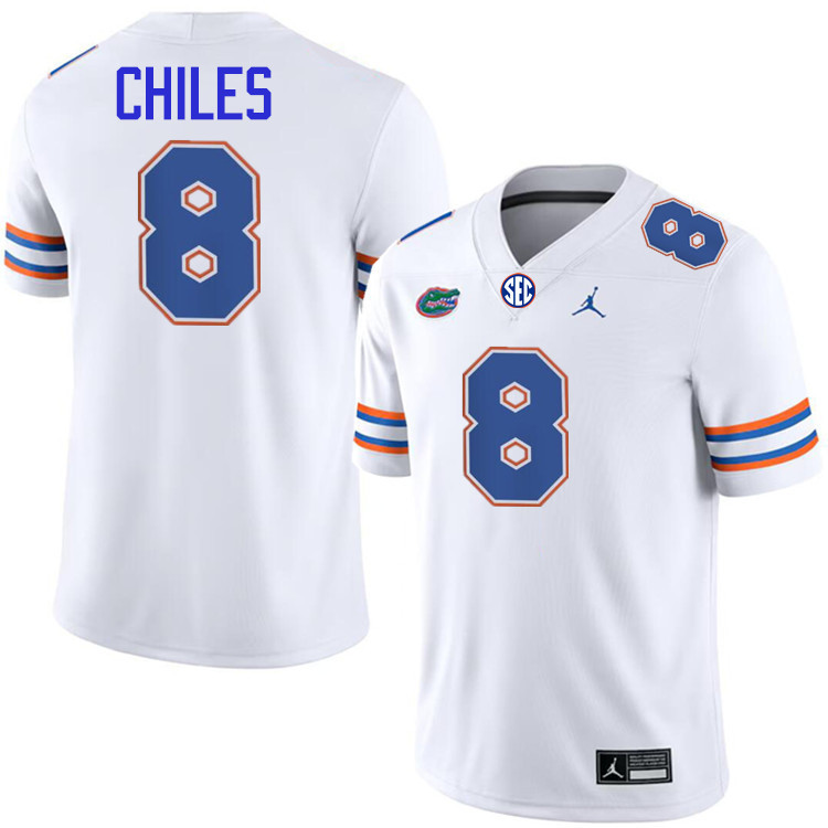#8 Aaron Chiles Gators Jersey,Florida Gators College Football Jerseys Stitched-White  #8 Aaron Chiles Gators Jersey,Florida Gators College Football Jerseys Stitched-White